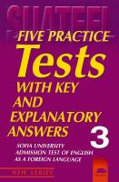 Five Practice Tests: Тестове по английски език за кандидат-студенти № 3