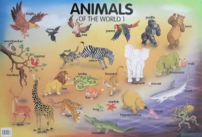 Animals of the World 1 - стенно табло на английски език