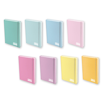 Бележник 14х20 офсет с ластик, Single Colour Pastel, 168 л.
