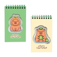 Бележник A7 Capybara спирала 3D корици, 80 л. ред