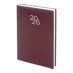 Бележник с дати 14х20 изк.кожа с шев бордо, 168 л.