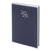 Бележник с дати 14х20 изк.кожа с шев т. син, 168 л.