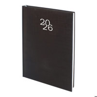 Бележник с дати 14х20 книговинил черен, 168 л.