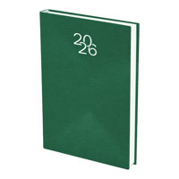 Бележник с дати 14х20 книговинил зелен, 168 л.