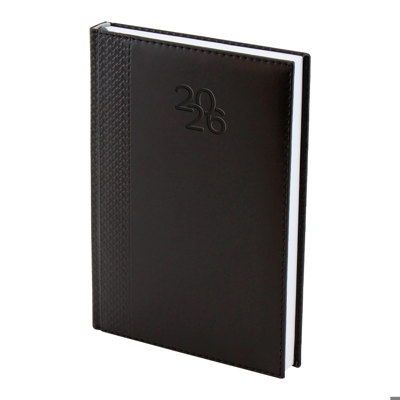 Бележник с дати 14х20 термо с кант черен, 168 л.