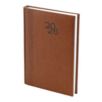 Бележник с дати 14х20 термо с кант кафяв, 168 л.