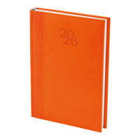 Бележник с дати 14х20 термо с кант оранж, 168 л.