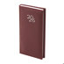 Бележник с дати 8х16 изк.кожа с шев бордо, 64 л.