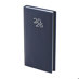 Бележник с дати 8х16 изк.кожа с шев т. син, 64 л.