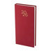 Бележник с дати 8х16 изк.кожа Велур червен, 64 л.