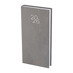 Бележник с дати 8х16 изк.кожа Велур сив, 64 л.