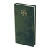Бележник с дати 8х16 изк.кожа Велур зелен, 64 л.