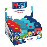 Бутилка за вода със сламка 650 мл, 4 дизайна, 7x24