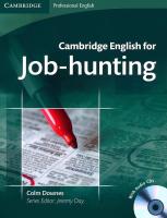 Cambridge English for Job-hunting: Учебен курс по английски език Ниво B2 - C1: Учебник за търсещите работа + 2 CD