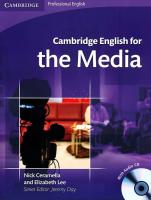 Cambridge English for the Media: Учебен курс по английски език Ниво B1: Учебник за медиите + CD