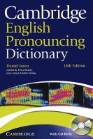 Cambridge English Pronouncing Dictionary Eighteenth Edition + CD