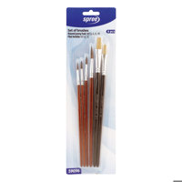 Четки 6 бр., кръгли - 2, 4, 6 и 10, плоски - 8 и 12, блистер