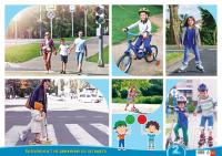 Двустранно учебно табло по безопасност на движението по пътищата за 2. група на детската градина