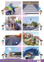 Двустранно учебно табло по безопасност на движението по пътищата за 4. група на детската градина