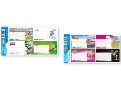 Етикети ученически лепящи, 4х10 бр., Looney Tunes