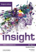 Insight - ниво B1: Учебник по английски език за 9. клас - част 2 Bulgaria Edition