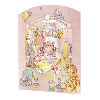 Картичка Baby Girl, Swing Cards