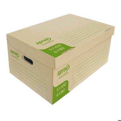 Кашон архивен кафяв 550х360х255 мм, микровелпапе 3 мм