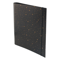 Класьор 2 ринга объл гръб А4, 40 мм с ластик, Gold stars