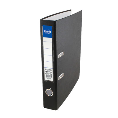 Класьор с метален кант А4, 55 мм, PP, черен