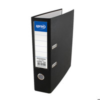 Класьор с метален кант А4, 75 мм, PP, черен
