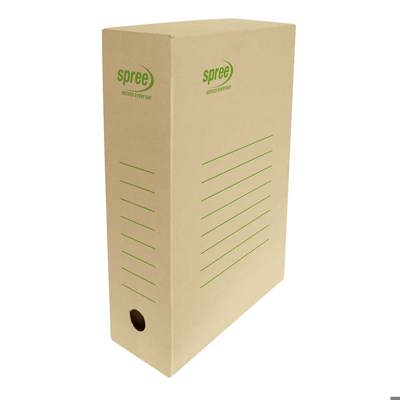 Кутия архивна кафява 100 мм, микровелпапе 2 мм