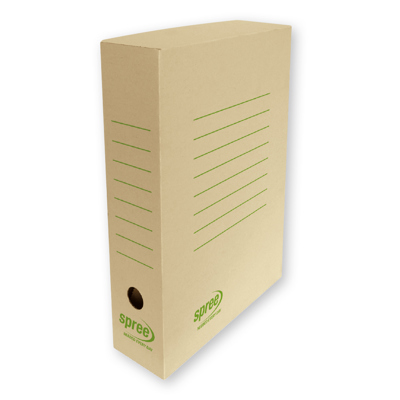 Кутия архивна кафява 80 мм, микровелпапе 2 мм