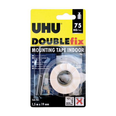 Лента двойнолепяща силна 19 мм, 1.5 м, блистер