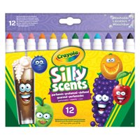 Маркери 12 цв.коничен връх, ароматни Silly Scents
