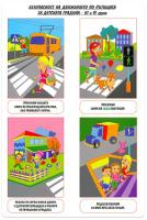 Мини табло: Безопасност на движението по пътищата за детска градина
