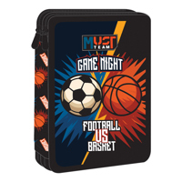Несесер зареден двоен Football vs Basketball, 15x21x5