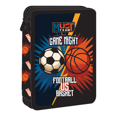 Несесер зареден двоен Football vs Basketball, 15x21x5