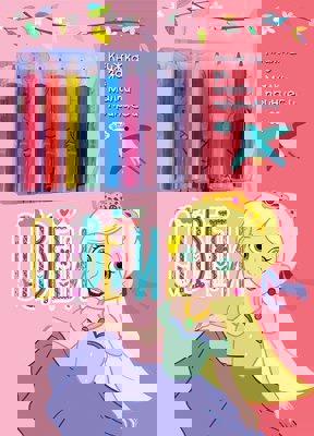 Оцвети: Принцеси + цветни моливи