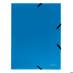 Папка с ластик PP, св. синя, A4, 400 µ