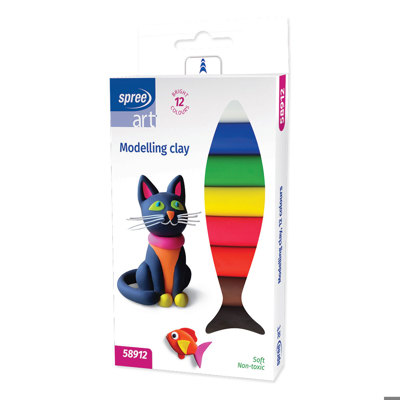Пластилин 12 цвята, 200 г