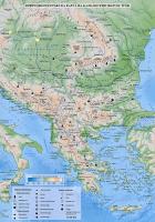 Природногеографска и политическа карта на Балканския полуостров