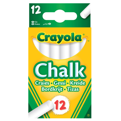 Тебешир безпрашен бял 12 броя