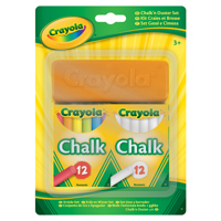 Тебешири комплект бели, цветни и гъба