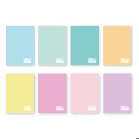 Тетрадка А4, мат лам. 40+2 л.5x5, Single Colour Pastel