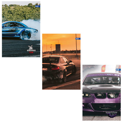 Тетрадка А4, мат/UV Racer, 40+2 л.ред, 70 г/м2