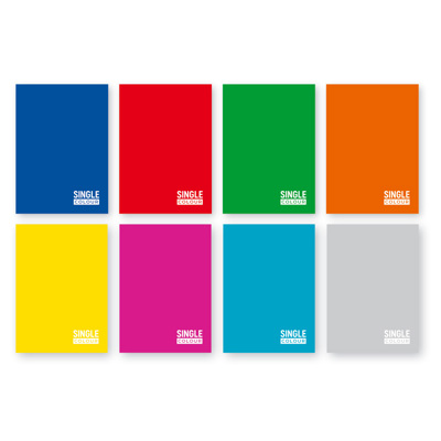 Тетрадка А5, гланц лам. 60+2 л.5x5, Single Colour