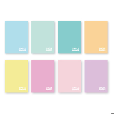 Тетрадка А5, мат лам. 40+2 л.5x5, Single Colour Pastel