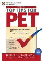 The Official Top Tips for PET + CD-ROM Ниво B1: Учебно помагало