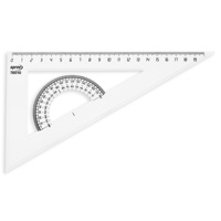 Триъгълник с транспортир 215 мм, 60°