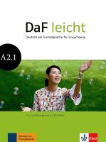 DaF Leicht - ниво A2.1: Комплект от учебник и учебна тетрадка по немски език + DVD